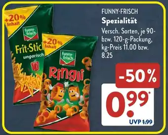 Aldi Süd FUNNY-FRISCH Spezialität Angebot