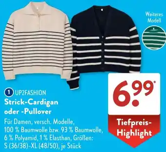 Aldi Süd UP2FASHION Strick-Cardigan oder Pullover Angebot