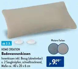 Aldi Süd HOME CREATION Badewannenkissen Angebot