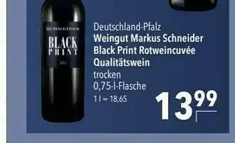 CITTI Markt Deutschland-pfalz Weingut Markus Schneider Black Print Rotweincuvée Qualitätswein Angebot