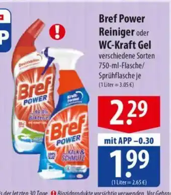 Famila Nord Ost Bref Power Reiniger oder WC-Kraft Gel Angebot