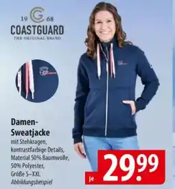 Famila Nord Ost COASTGUARD Damen- Sweatjacke mit Stehkragen Angebot