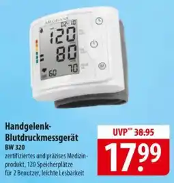 Famila Nord Ost medisana Handgelenk- Blutdruckmessgerät  BW 320 Angebot