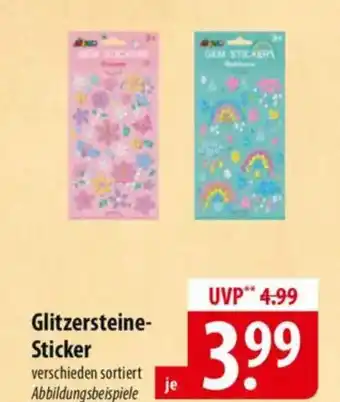 Famila Nord Ost Glitzersteine- Sticker Angebot