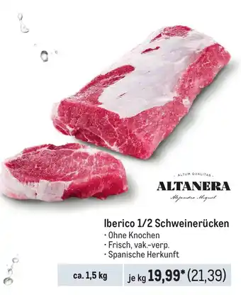 METRO ALTANERA Iberico 1/2 Schweinerücken Angebot