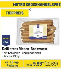 METRO METRO Chef Delikatess Riesen-Bockwurst Angebot