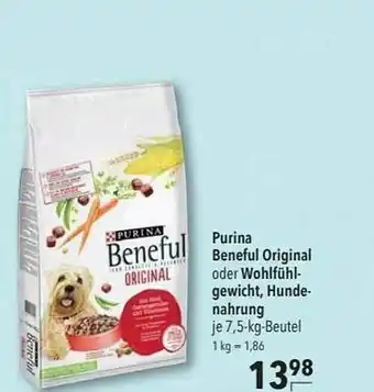 CITTI Markt Purina Beneful Original Oder Wohlfuhl Gewicht, Hundenahrung Angebot