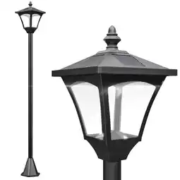 Netto Marken-Discount Outsunny Solar Laterne schwarz 15 x 15 x 120 cm (LxBxH) Angebot
