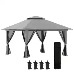 Netto Marken-Discount Outsunny Faltpavillon mit Netz 392L x 392B x 283H cm Angebot