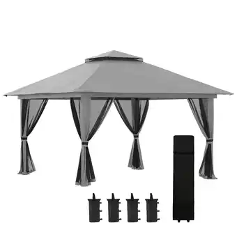 Netto Marken-Discount Outsunny Faltpavillon mit Netz 392L x 392B x 283H cm Angebot