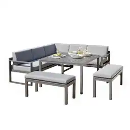 toom Baumarkt Lounge-Set 'Romy' grau 5-teilig inklusive Auflagen Angebot
