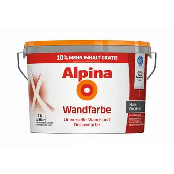 toom Baumarkt Alpina Wandfarbe weiß matt 11 l Angebot