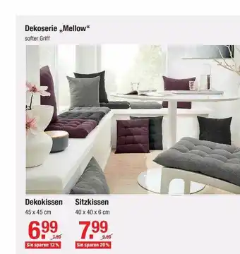 V Baumarkt Dekoserie „mellow”,dekokissen, Sitzkissen Angebot