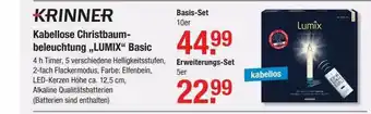 V Baumarkt Krinner Kabellose Christbaum Beleuchtung „lumix” Basic Angebot