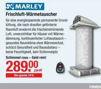 V Baumarkt Marley Frischluft-wärmetauscher Angebot