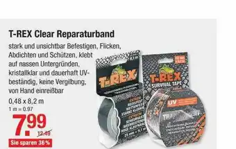 V Baumarkt T-rex Clear Reparaturband Angebot