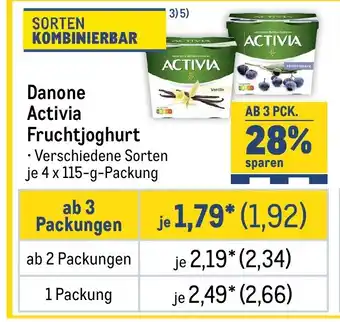 METRO Danone Activia Fruchtjoghurt Angebot