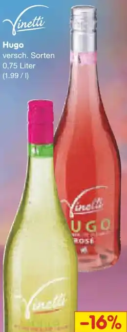 Netto Marken-Discount Vinetti Hugo Rosé Angebot