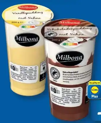 Lidl Milbona Pudding mit Sahne Angebot