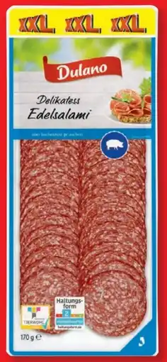 Lidl Dulano Delikatess Edelsalami XXL Angebot