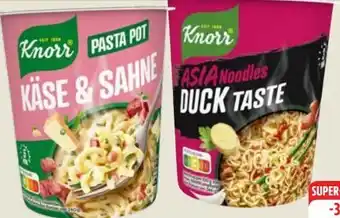 Edeka Knorr Pasta Snack Pot Käse & Sahne Angebot