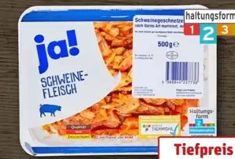 REWE Center ja! Schweine-Geschnetzeltes Angebot