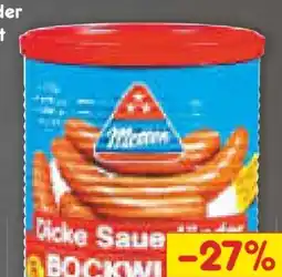 Netto Marken-Discount Metten Dicke Sauerländer Bockwurst Angebot