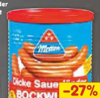 Netto Marken-Discount Metten Dicke Sauerländer Bockwurst Angebot