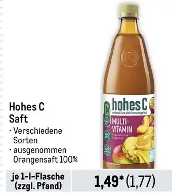 METRO Hohes C Saft Angebot