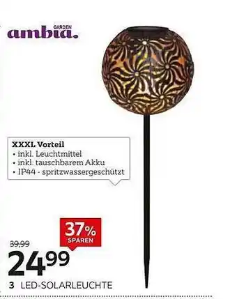 XXXLutz Ambia Led Solarleuchte Angebot