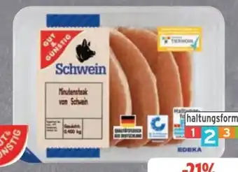 Edeka Gut & Günstig Schweine-Minutensteak Angebot