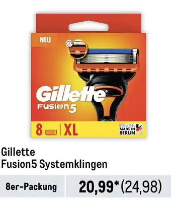 METRO Gillette Fusion 5 Systemklingen Angebot