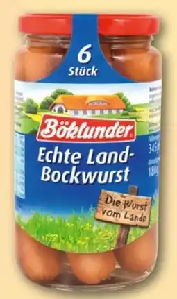 REWE Center Böklunder Echte Land-Bockwurst Angebot