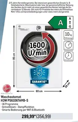 METRO Waschautomat H3W PS6106TAMB-S Angebot