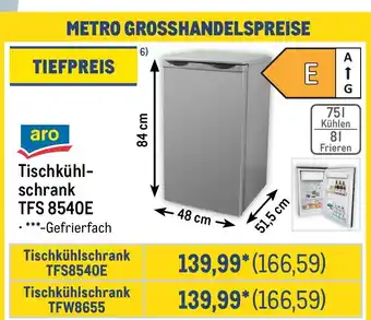 METRO aro Tischkühlschrank TFS 8540E Angebot