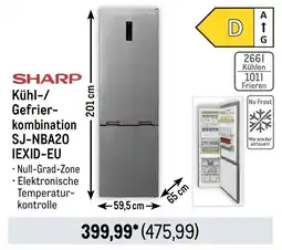 METRO SHARP Kühl-/ Gefrierkombination SJ-NBA20 IEXID-EU Angebot