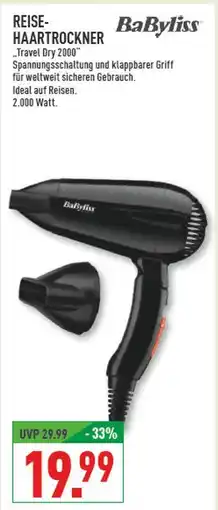 Marktkauf Babyliss reise-haartrockner Angebot