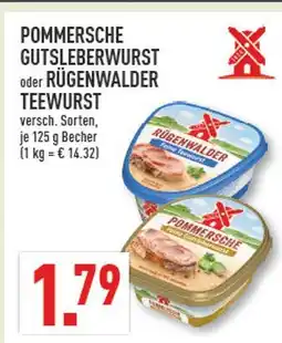 Marktkauf Rügenwalder pommersche gutsleberwurst oder rügenwalder teewurst Angebot