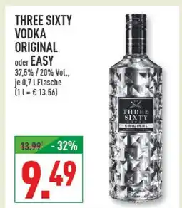 Marktkauf Three sixty vodka original easy Angebot