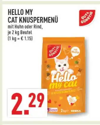 Marktkauf Gut&günstig hello my cat knuspermenü Angebot