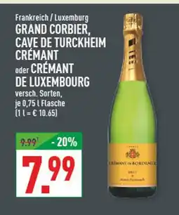 Marktkauf Grand corbier, cave de turckheim crémant oder crémant de luxembourg Angebot