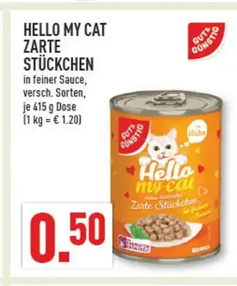 Marktkauf Gut & günstig hello my cat zarte stückchen Angebot