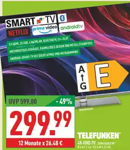 Marktkauf Telefunken 4k-uhd-tv Angebot