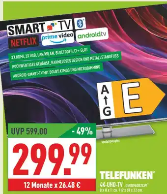 Marktkauf Telefunken 4k-uhd-tv Angebot