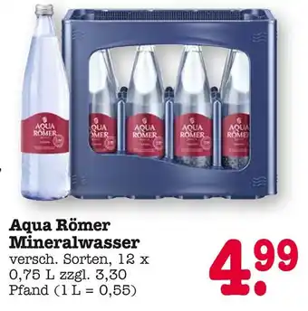 E-Center Aqua römer mineralwasser Angebot