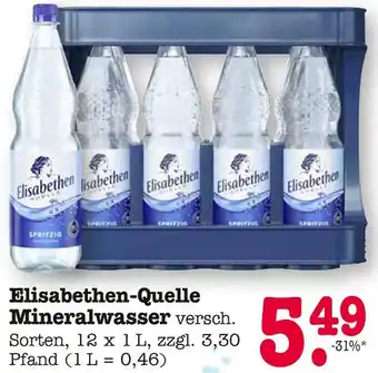 E-Center Elisabethen-quelle mineralwasser Angebot