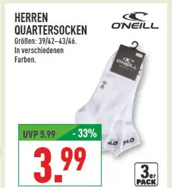 Marktkauf O'neill herren quartersocken Angebot