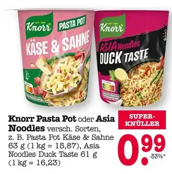 E-Center Knorr pasta pot oder asia noodles Angebot