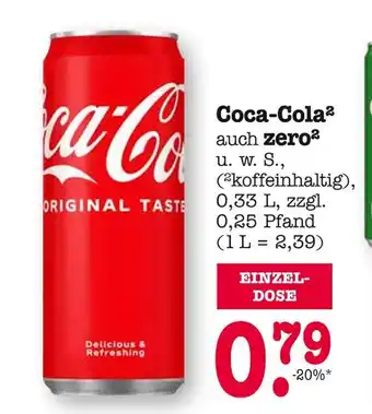 E-Center Coca-cola coca-cola oder zero Angebot