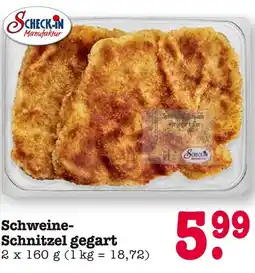 E-Center Scheck-in manufaktur schweine-schnitzel gegart Angebot